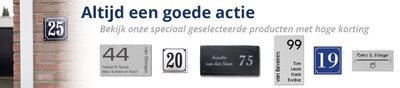 Wilt u een bordje met uw huisnummer erop laten maken?